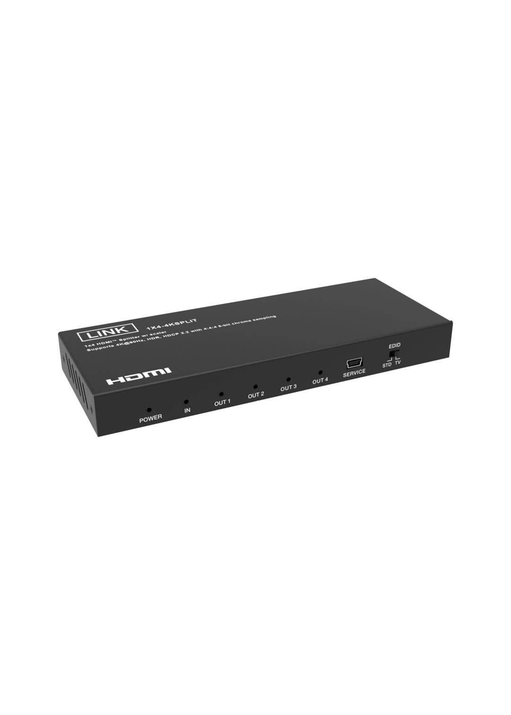 Link Video Link 1X2-4KSPLIT 1X2 4K HDMI Splitter, 4K@60hz 24bit 4:4:4, HDR, HDR10, HDR10+