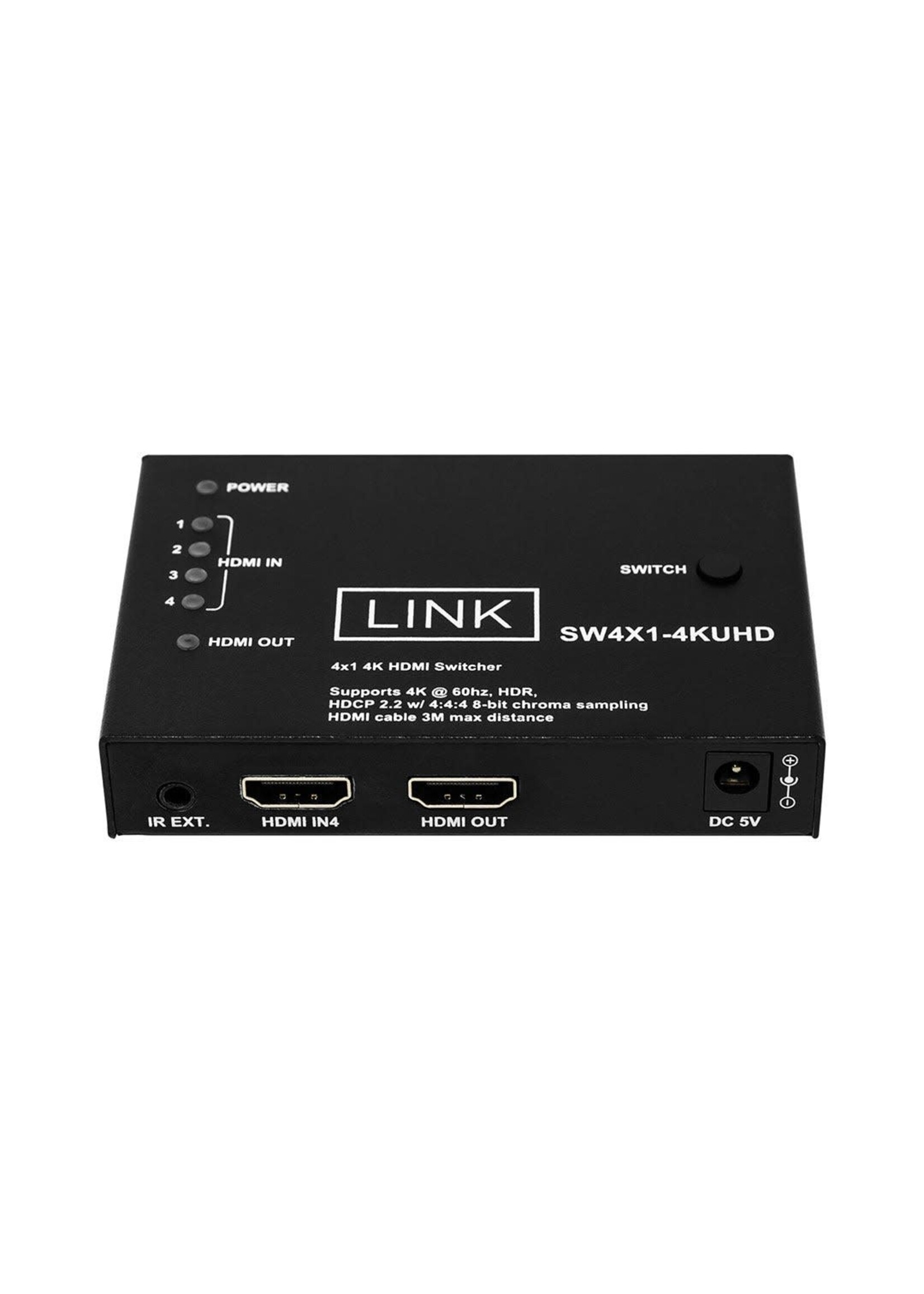 Link Video Link SW4X1-4KUHD 4X1 HDMI Switcher