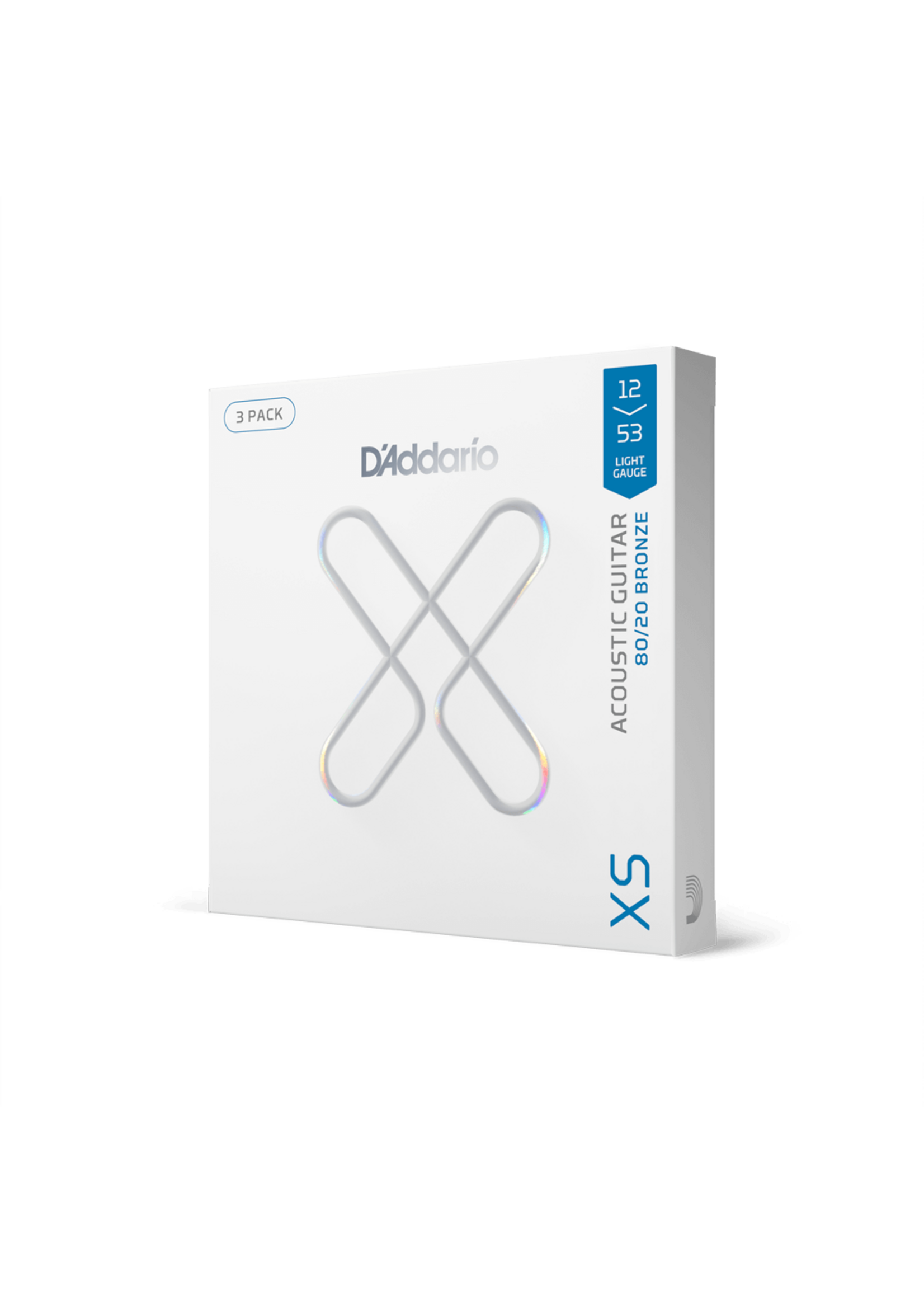 D'Addario D'Addario XSABR1253 XS Acoustic 80/20 Bronze Strings, Light (12-53)
