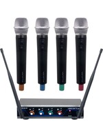 VocoPro VocoPro Digital-Quad-H3 Four-Channel UHF Wireless Handheld Microphone System