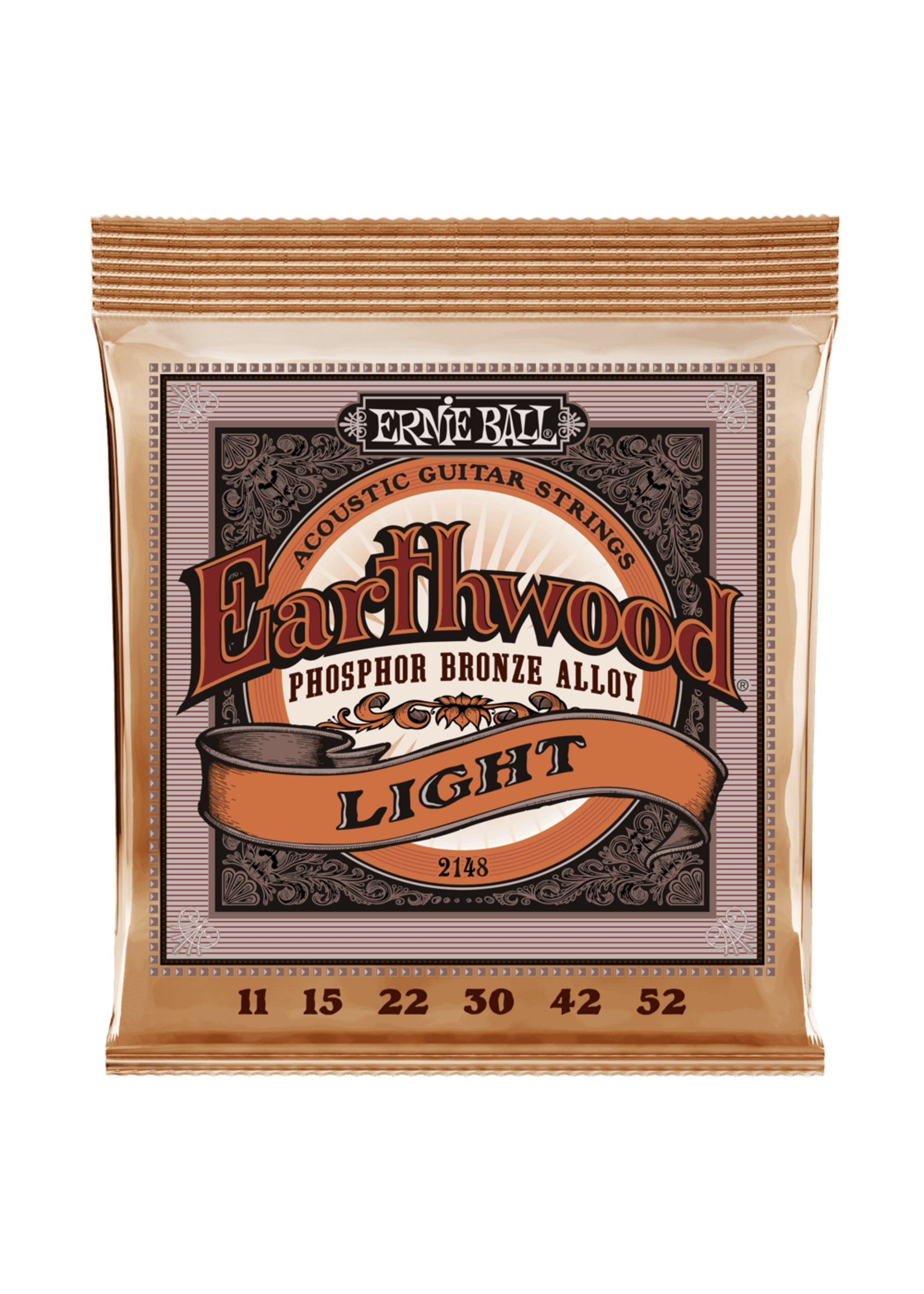 Ernie Ball Ernie Ball P02148 Earthwood Light Phosphor Bronze Acoustic Guitar Strings, 11-52 Gauge
