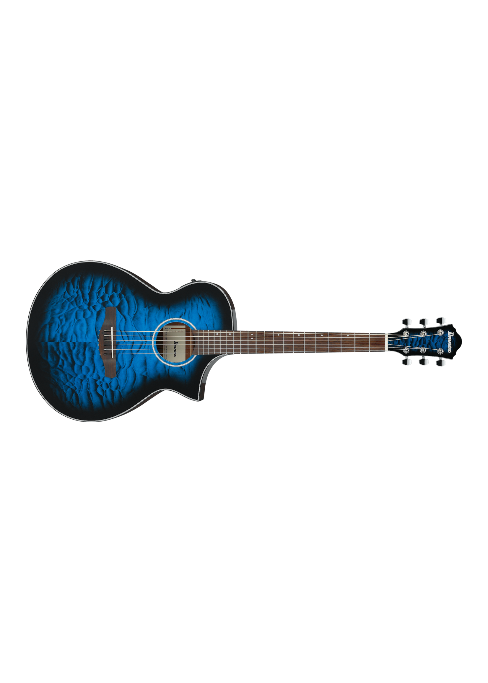 Ibanez Ibanez AEWC16QATLH Acoustic-electric Guitar - Trans Blue Sunburst