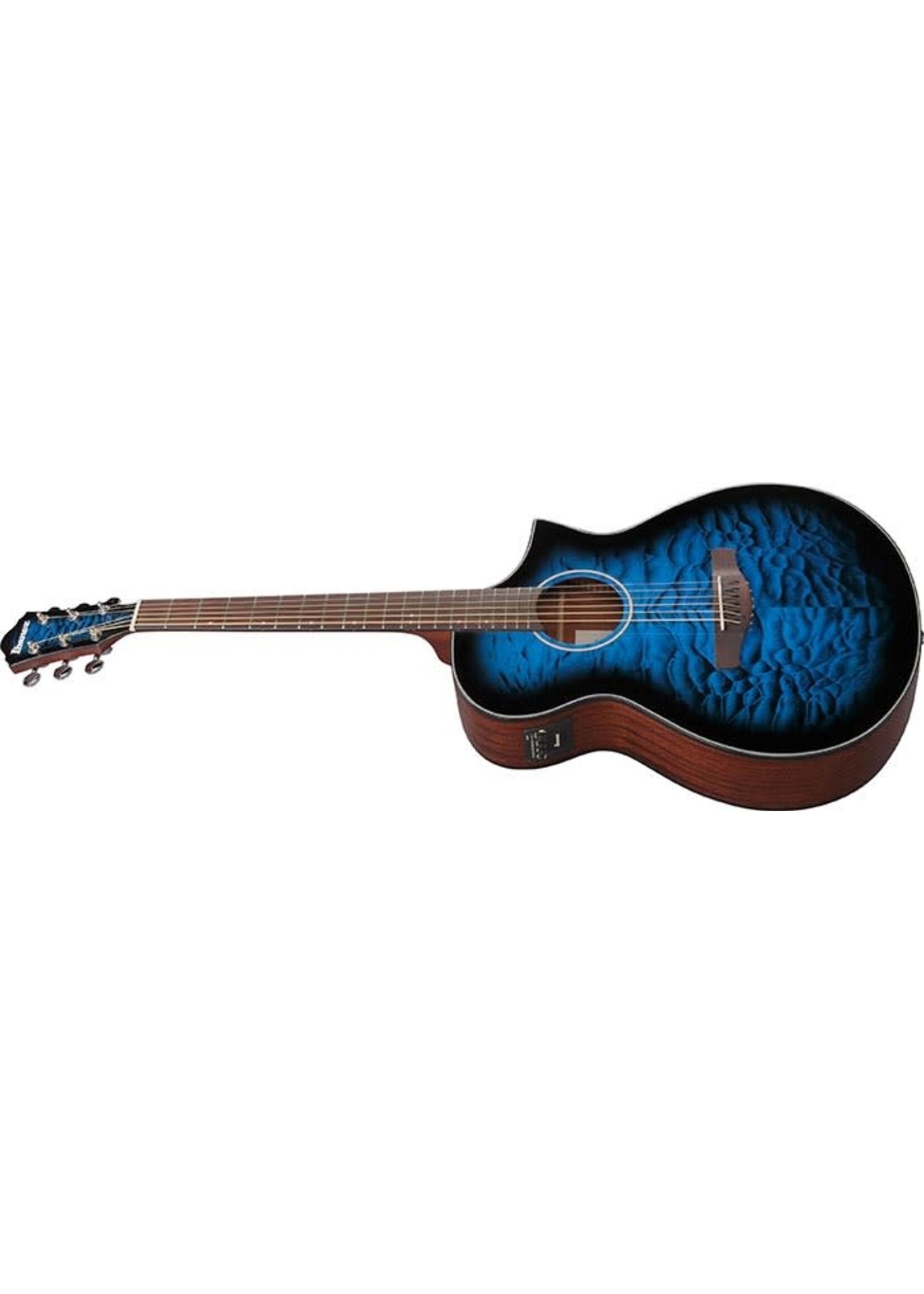 Ibanez Ibanez AEWC16QATLH Acoustic-electric Guitar - Trans Blue Sunburst