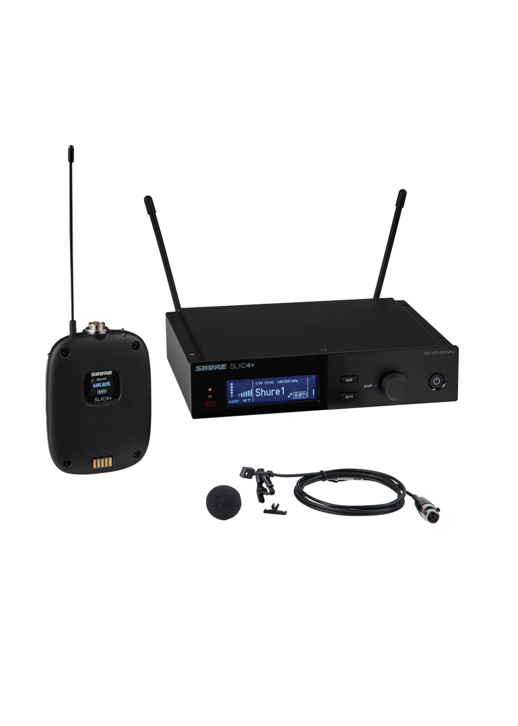 Shure Shure SLXD14+/93-G57 Wireless Lavalier Microphone System - Band G57