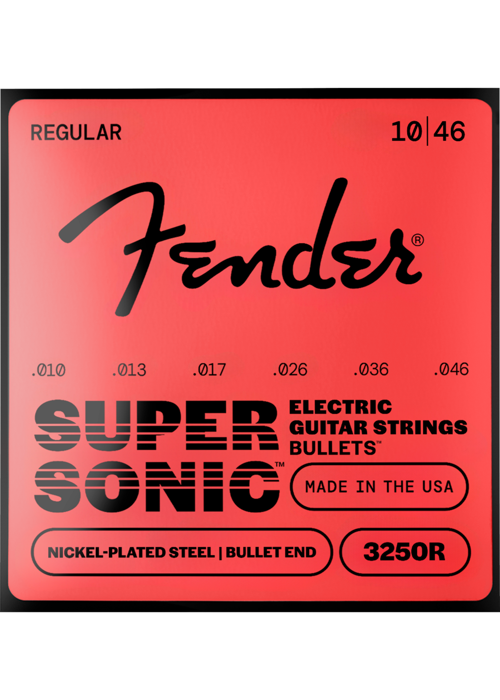 Fender Fender 0733250406 3250R Super Bullets Nickel-Plated Steel Electric Guitar Strings 10-46