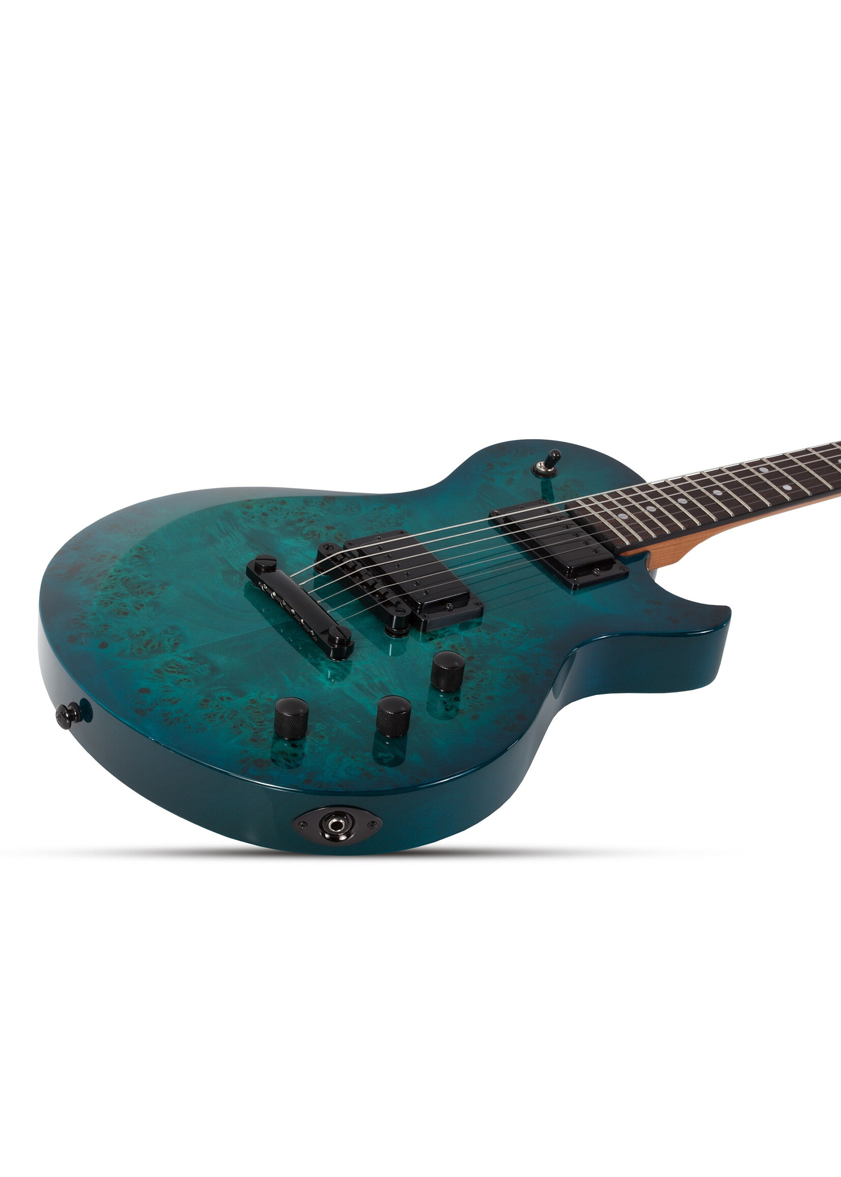 Schecter Schecter 3959 Solo-II Standard Electric Guitar, Ocean Blue Burst Burl