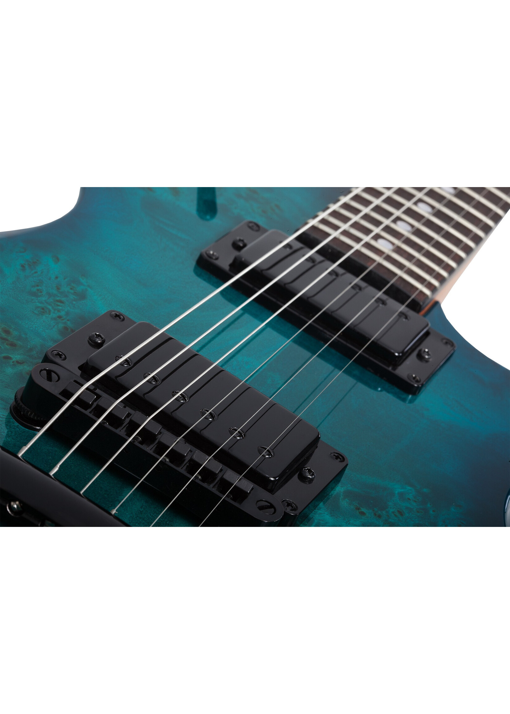 Schecter Schecter 3959 Solo-II Standard Electric Guitar, Ocean Blue Burst Burl