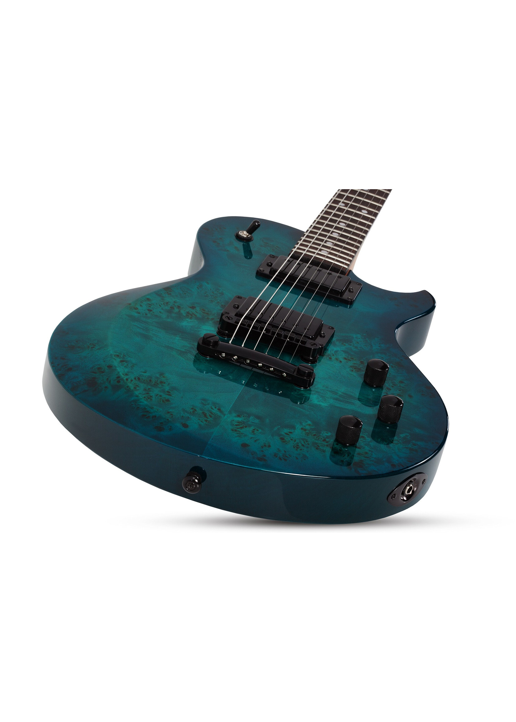 Schecter Schecter 3959 Solo-II Standard Electric Guitar, Ocean Blue Burst Burl