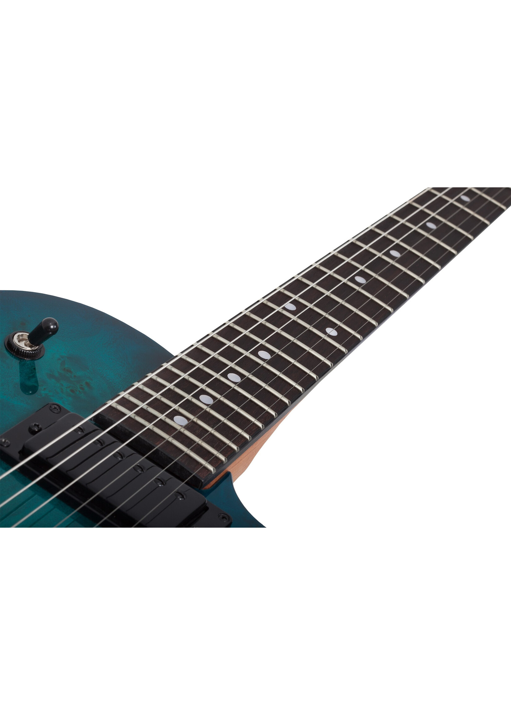 Schecter Schecter 3959 Solo-II Standard Electric Guitar, Ocean Blue Burst Burl