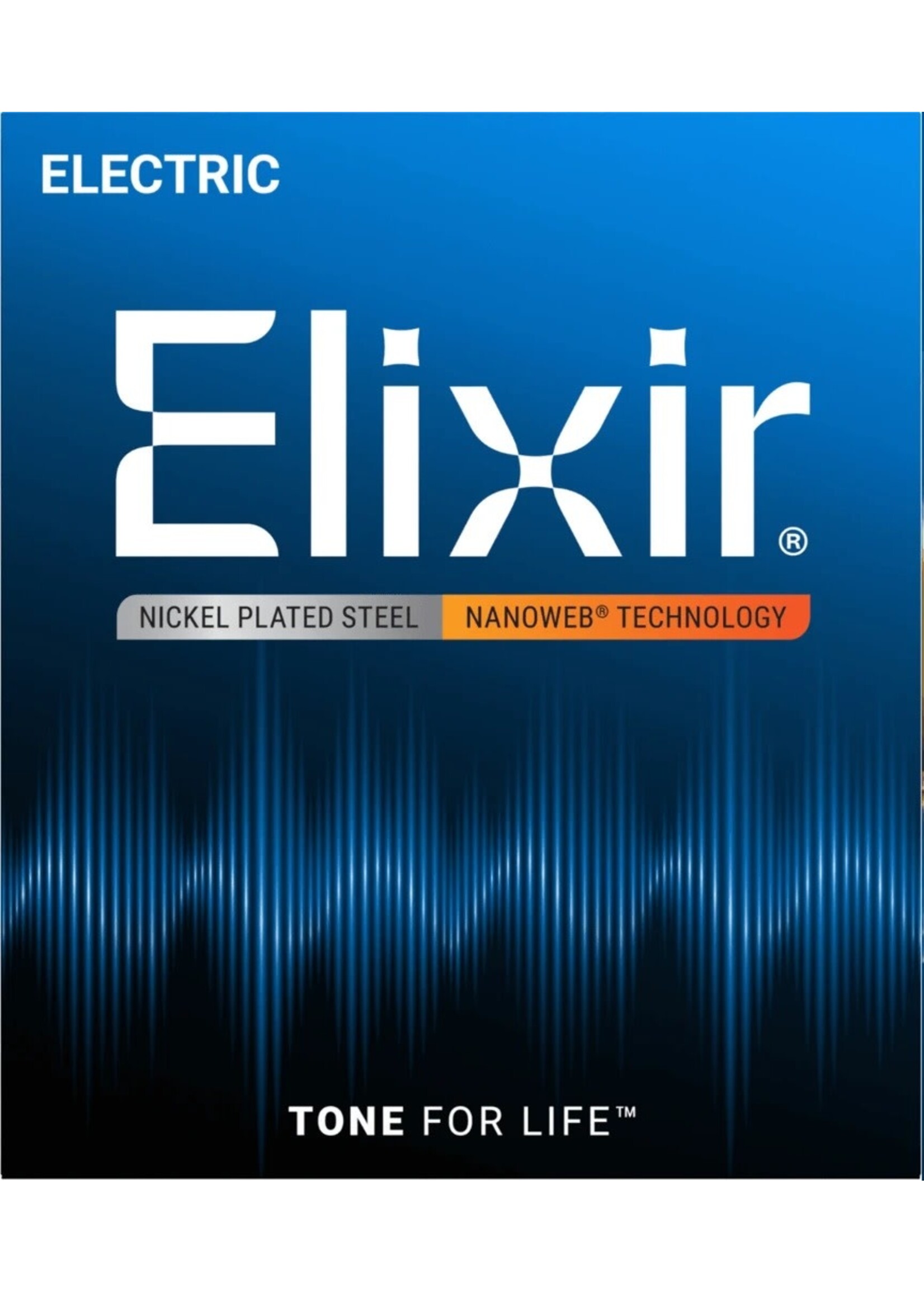 Elixir Elixir 12027 Nanoweb Electric Guitar Strings, 9-46,, Custom Light