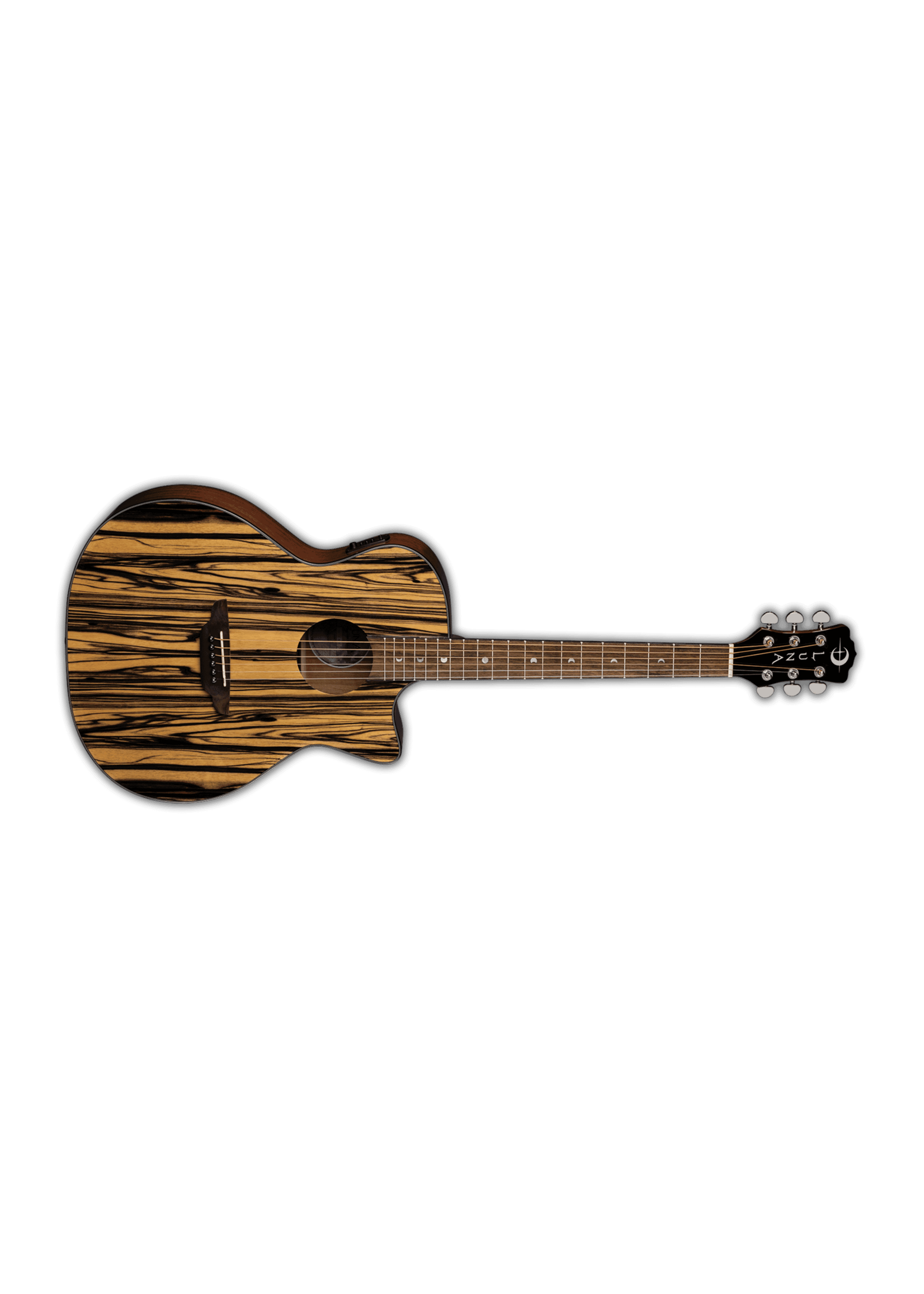 Luna Luna GYP E BWE Gypsy Exotic Black/White Ebony Acoustic/Electric