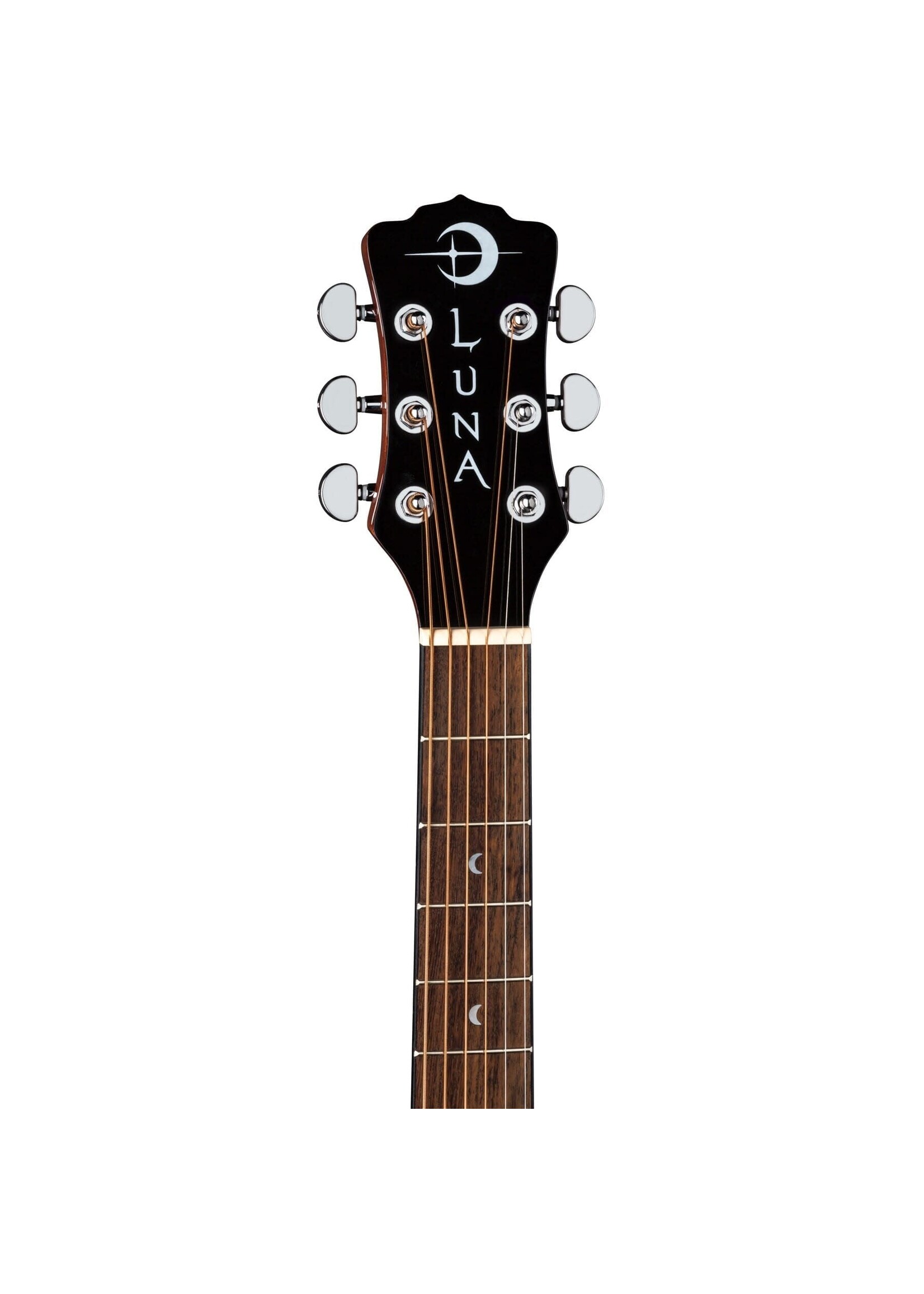 Luna Luna GYP E BWE Gypsy Exotic Black/White Ebony Acoustic/Electric