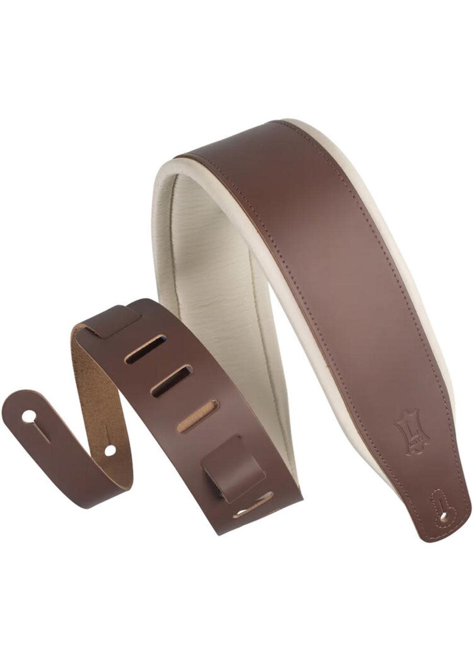 Gator Levy's M26PD-BRN_CRM 3"Padded Guitar Strap - Cream