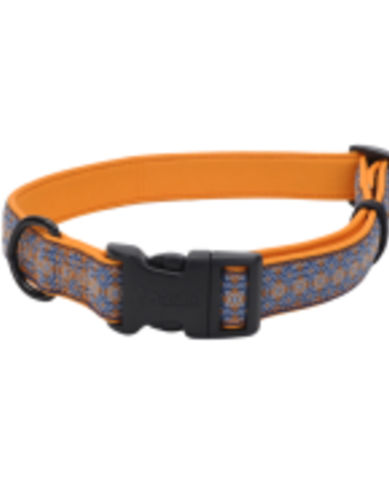 Coastal Ribbon Weave Neoprene Collar Morrocan/Blue 5/8 8x8-12"
