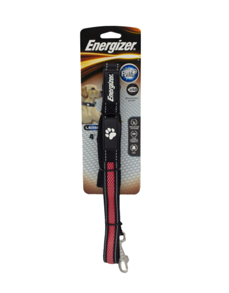 Energizer  Dog USB Leash 4' Red