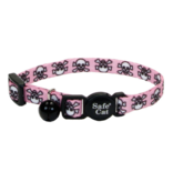 Coastal Li'l Pals Kitten Adj Bkwy Collar 5/16x6-8" Pink Skulls