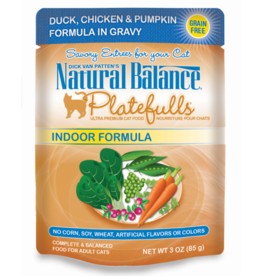 Natural Balance NB Platefulls Cat Indoor Dck Ckn&Pumpkin'nGravy Pouch 3oz
