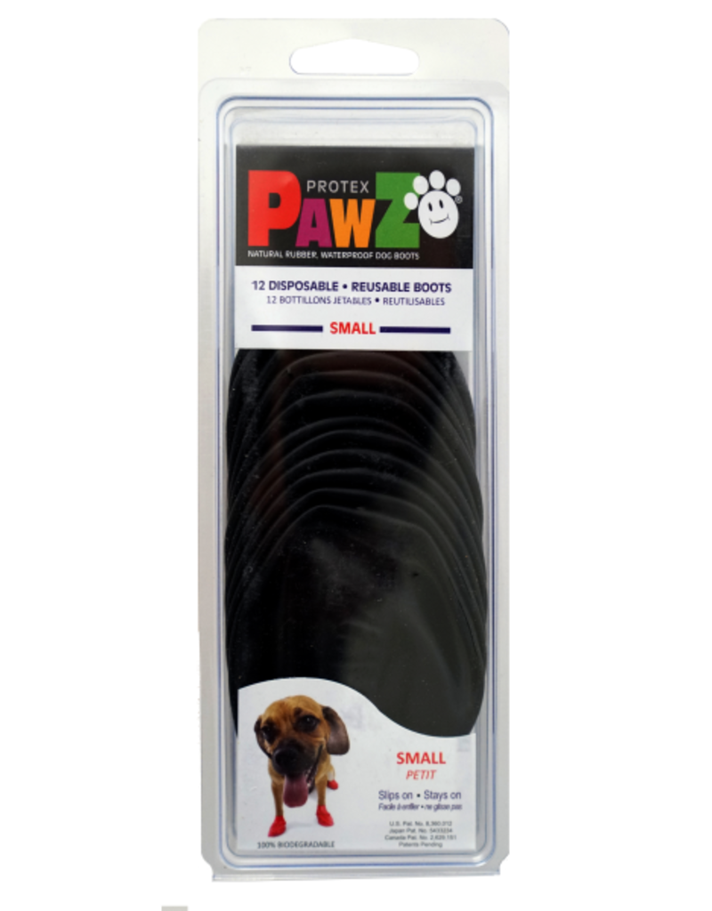 Pawz Pawz Boots Small to 2.5" Black 12 pk
