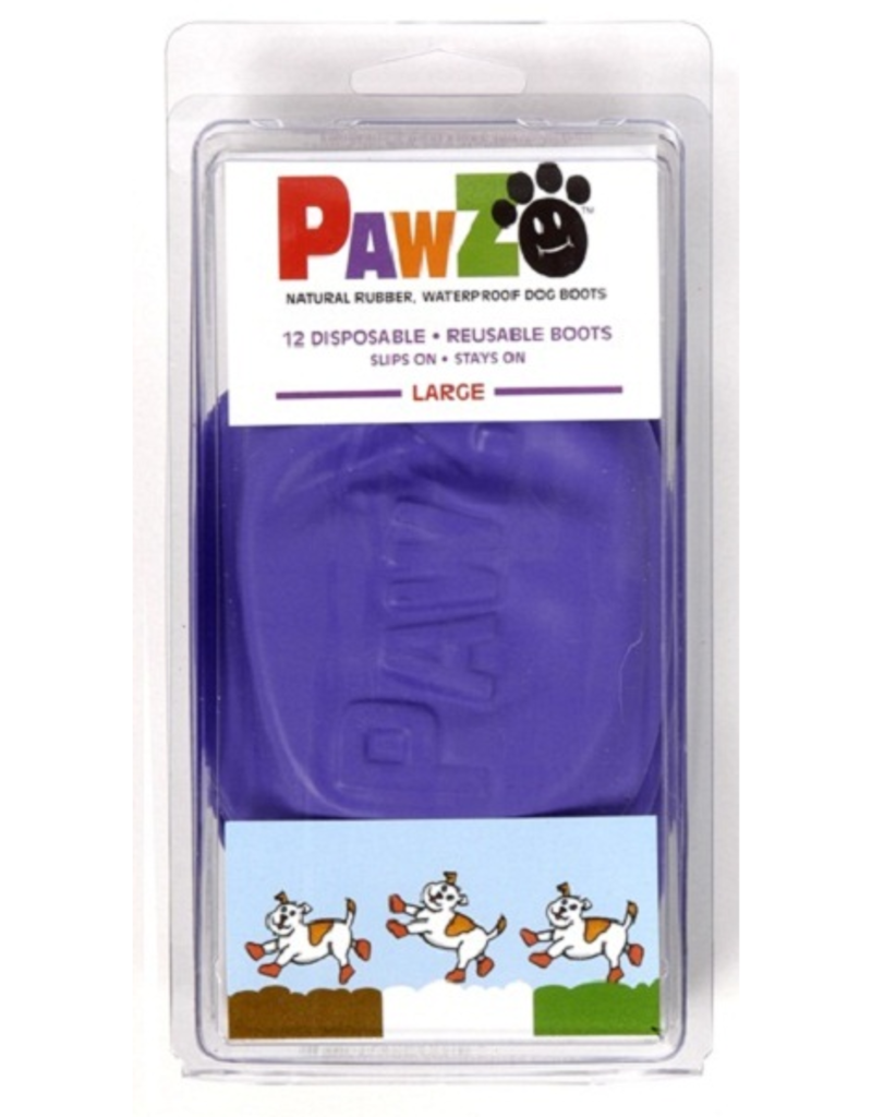 Pawz Pawz Large to 4" Purple 12 pk