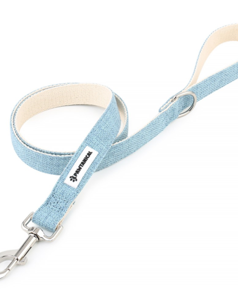 Pawtanical Hemp Leash Large 1"x5' Lake Blue