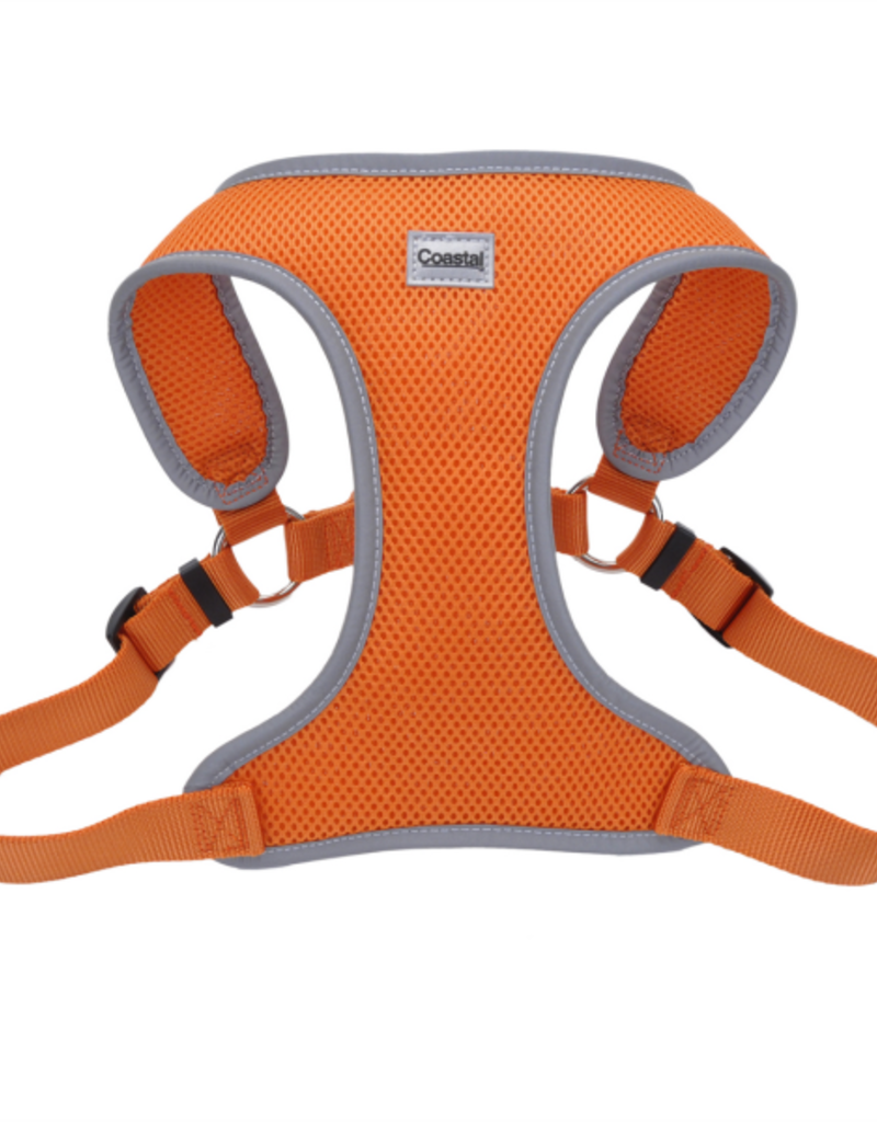 Coastal Comfort Soft Mesh Reflective Harness Sunset Orange Large