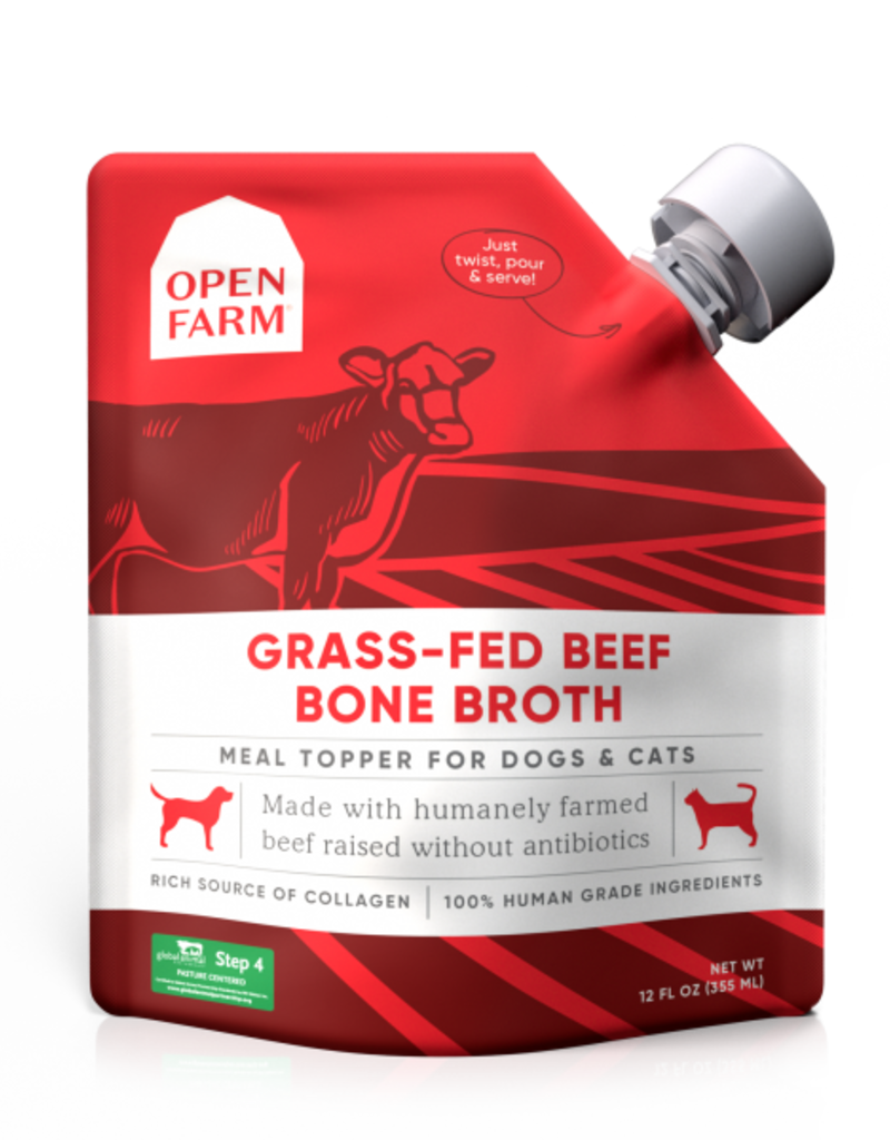 Open Farm Open Farm Dog/Cat Bone Broth Topper Grass-Fed Beef 32 oz