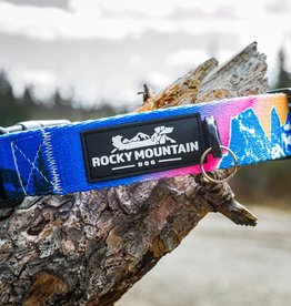 Rocky Mountain Dog Canmore Alpine Dog Collar Black/Green (Northern Lights) / Extra Large (23-28")