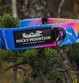Rocky Mountain Dog Canmore Alpine Dog Collar Black/Green (Northern Lights) / Small (10-14")