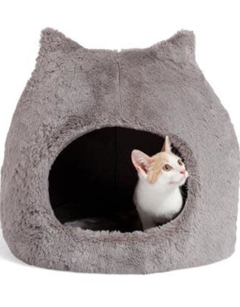 Best Friends by Sheri Meow Hut Grey Medium | Cat
