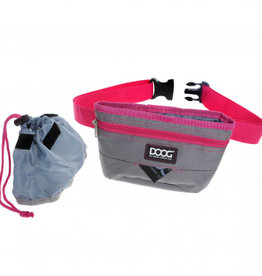 DOOG Treat Pouch Grey/Pink LARGE