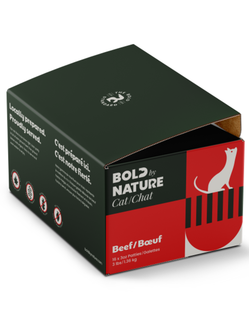 Bold By Nature+ Bold by Nature Cat Beef Patties 3 oz Patties