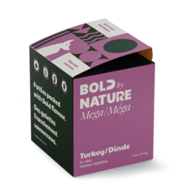 Bold By Nature+ Bold by Nature Dog Mega Turkey Patties 8oz Patties