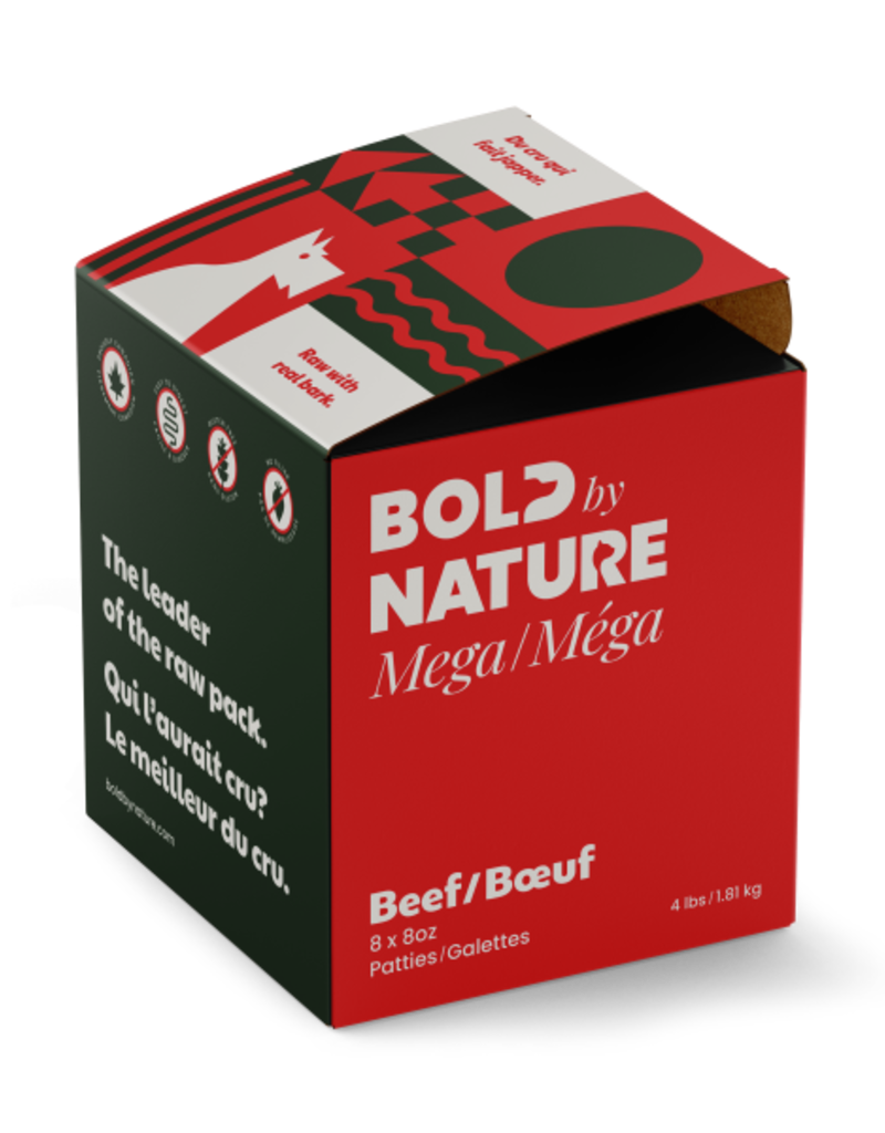 Bold By Nature+ Bold by Nature Dog Mega Beef Patties 8oz Patties
