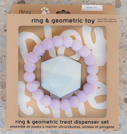Dexypaws Dog Aggressive Chew Geometric & Ring Prple&Blue 2pk