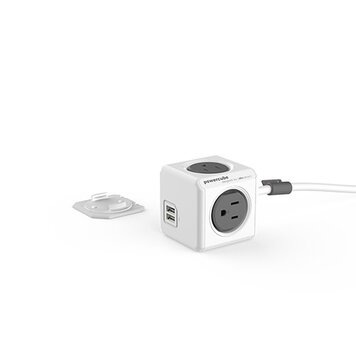 Allocacoc PowerCube Surge Protector 5ft 4-Outlet w/USB