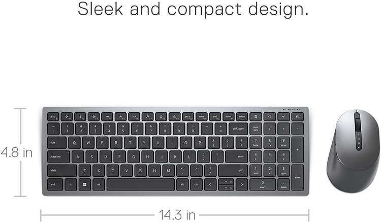 Dell Multi-Device Wireless Keyboard and Mouse Combo - KM7120W