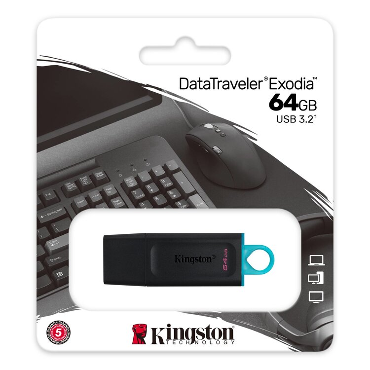 Kingston DataTraveler Exodia 64GB USB 3.2 (Gen 1) Flash Drive