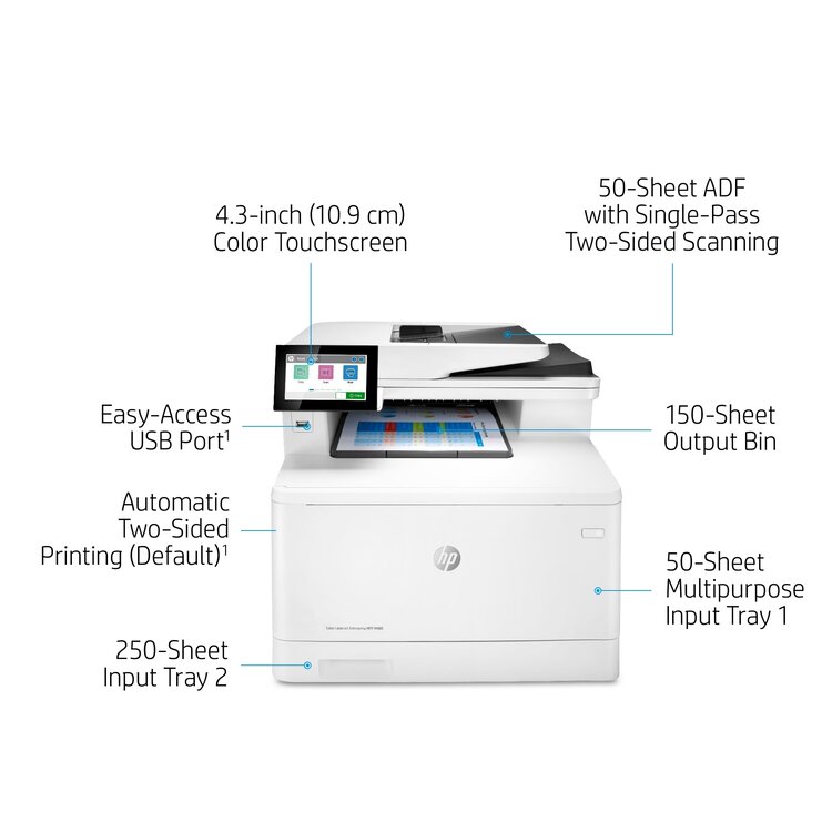 HP LaserJet Enterprise M480f multi-function color printer
