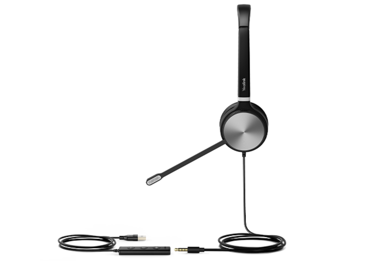 Yealink UH36 Wired Headset - USB-A, USB-C, and 3.5 mm, Mono