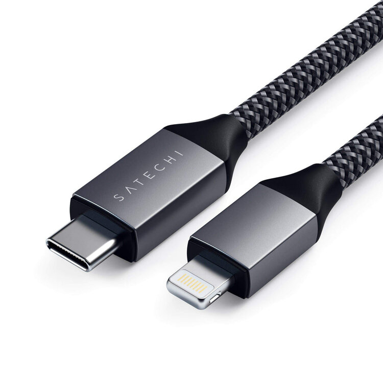 Satechi Charging Cable - Space Gray 6ft USB-C to Lightning (MFi certified)