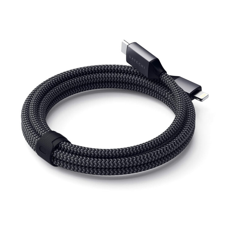 Satechi Charging Cable - Space Gray 6ft USB-C to Lightning (MFi certified)