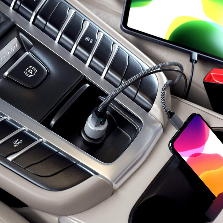 Satechi Charging Cable - Space Gray 6ft USB-C to Lightning (MFi certified)