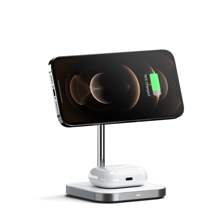 Satechi 2-in-1 Magnetic Wireless Charging Stand - Space Gray