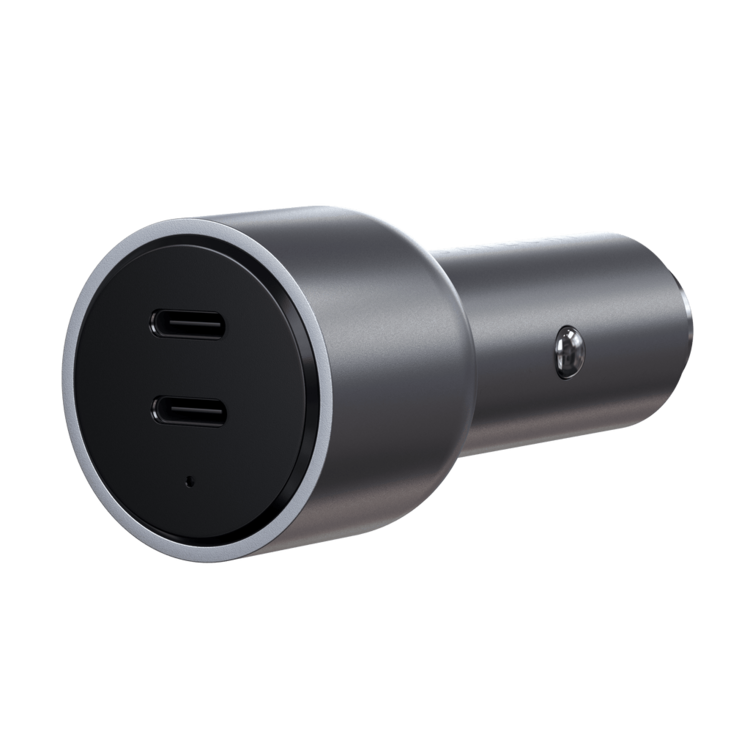 Satechi Dual USB-C PD Car Charger - Space Gray 40W