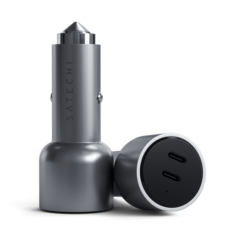 Satechi Dual USB-C PD Car Charger - Space Gray 40W