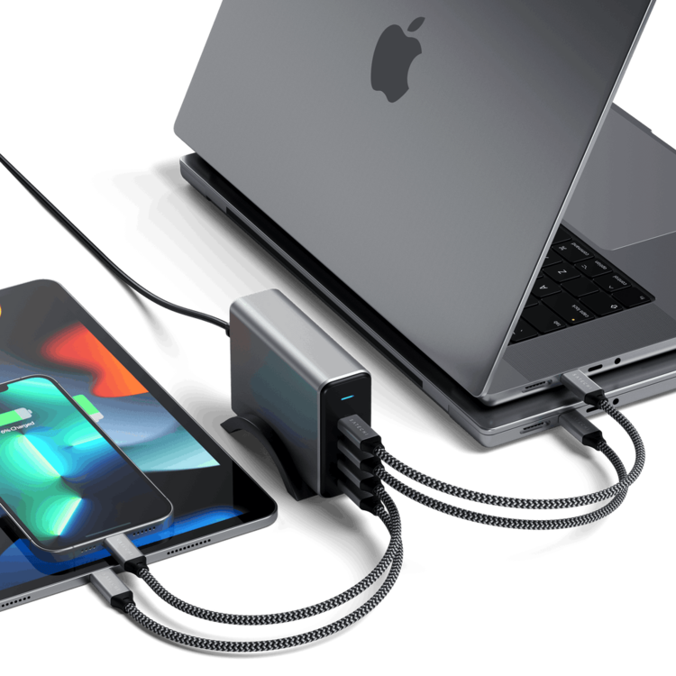 Satechi USB-C 4-Port PD GaN Charger - Space Gray 165W