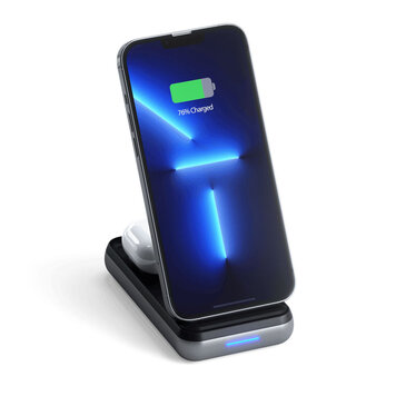 Satechi Duo Wireless Charger Power Stand - Space Gray