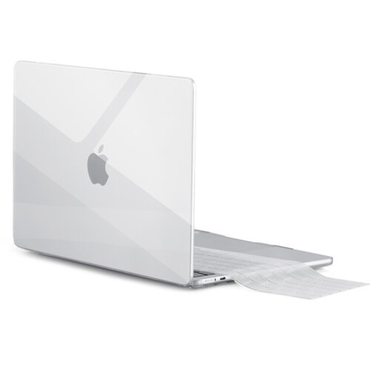 iBenzer 14-inch MacBook Air M2 (2022) Hard Shell Case and Keyboard Cover - Crystal Clear