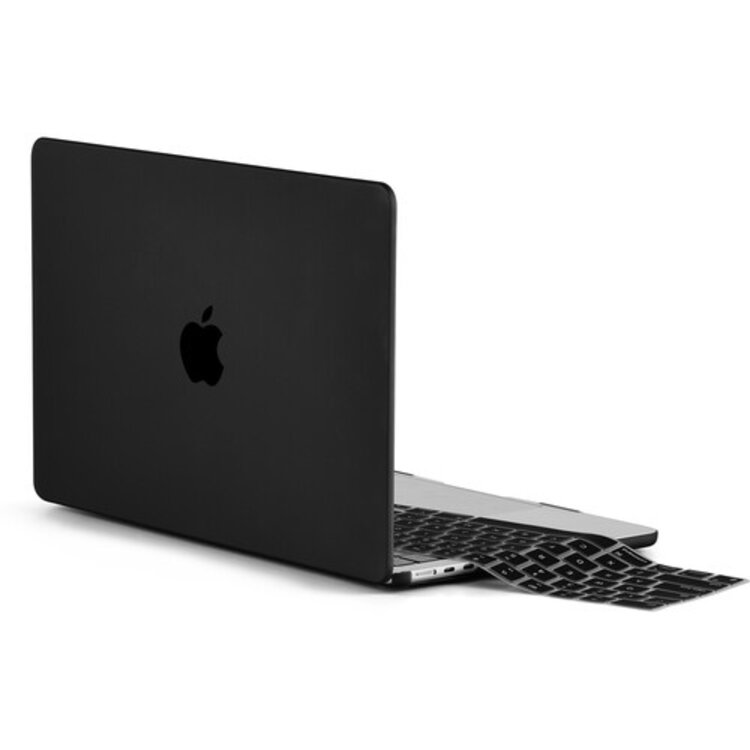 iBenzer 13-inch MacBook Air M2, M3, M4 Hard Shell Case and Keyboard Cover - Black
