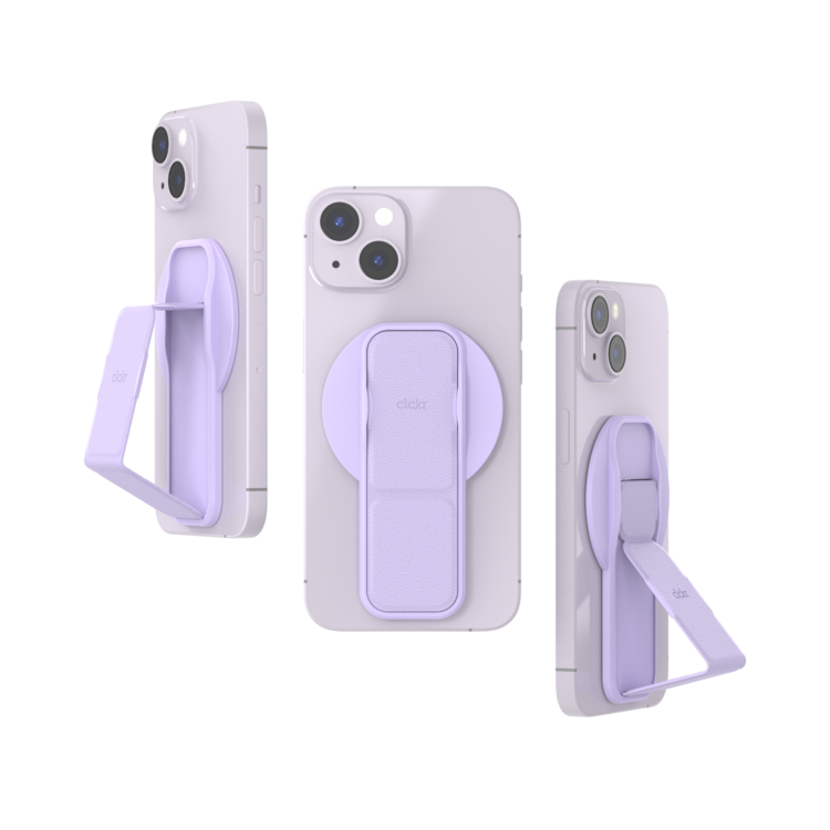 CLCKR Compact MagSafe Stand and Grip - Purple